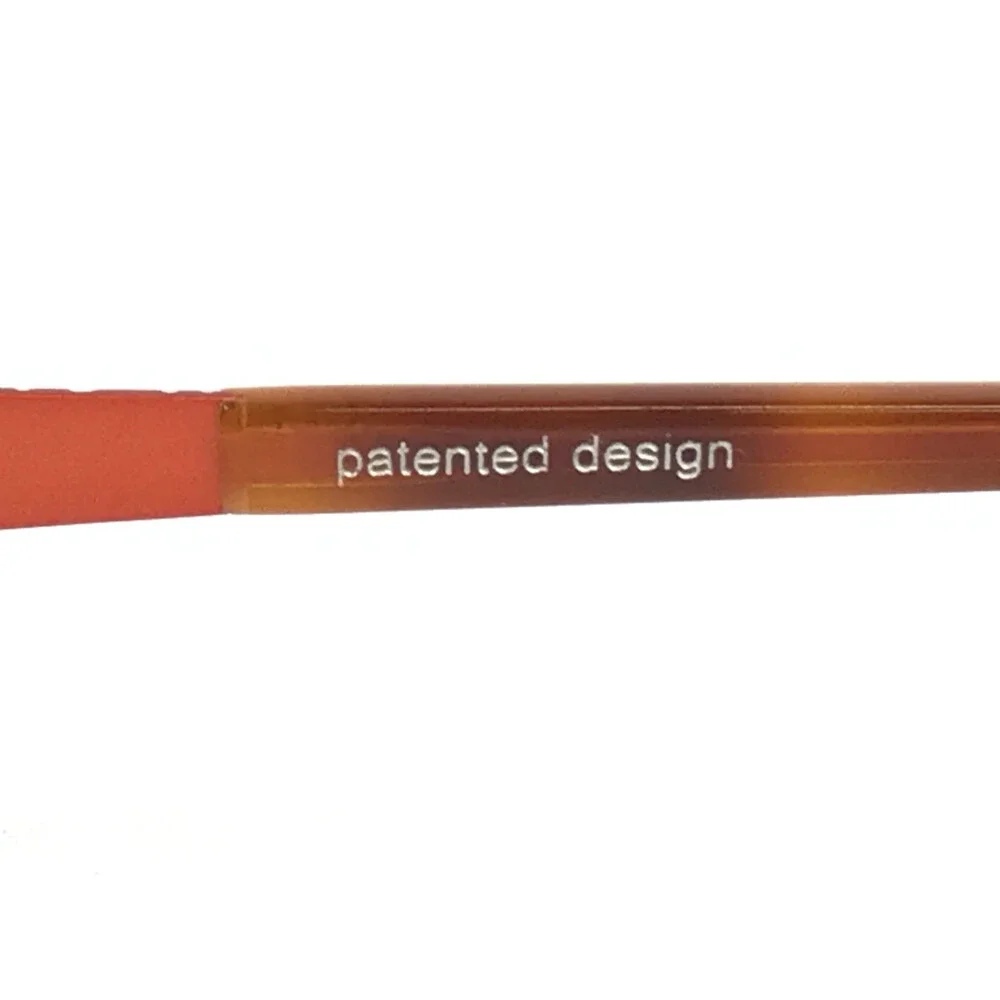 BOZ Eyeglasses Frames VIM 6060 Orange Cracked Earth Pattern Crystals 52-18-135